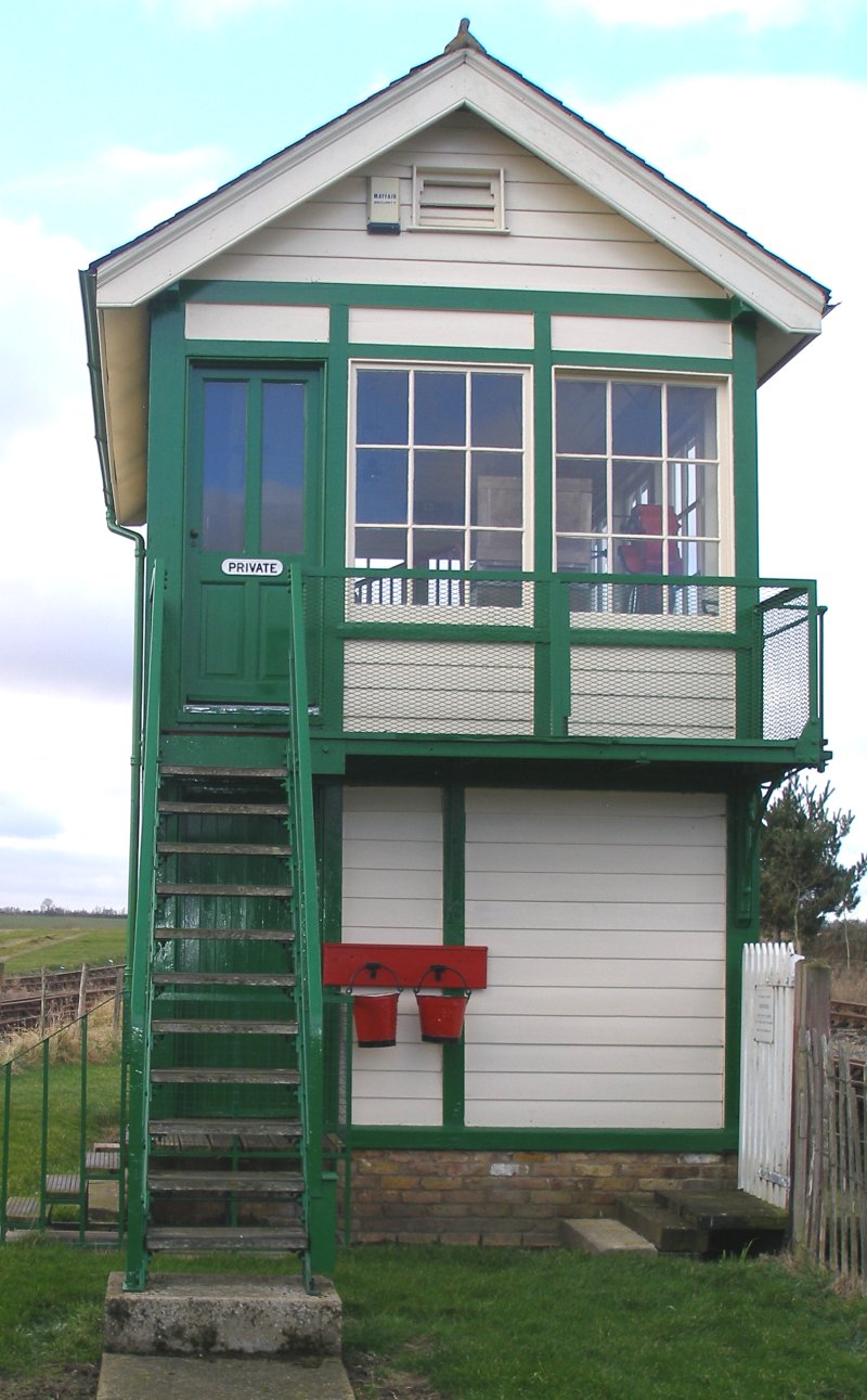 Mangapps Farm Railway Museum Great Eastern Railway signal box February 2015 end gable with door