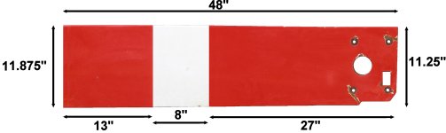 GWR Home Signal arm with dimensions in inches