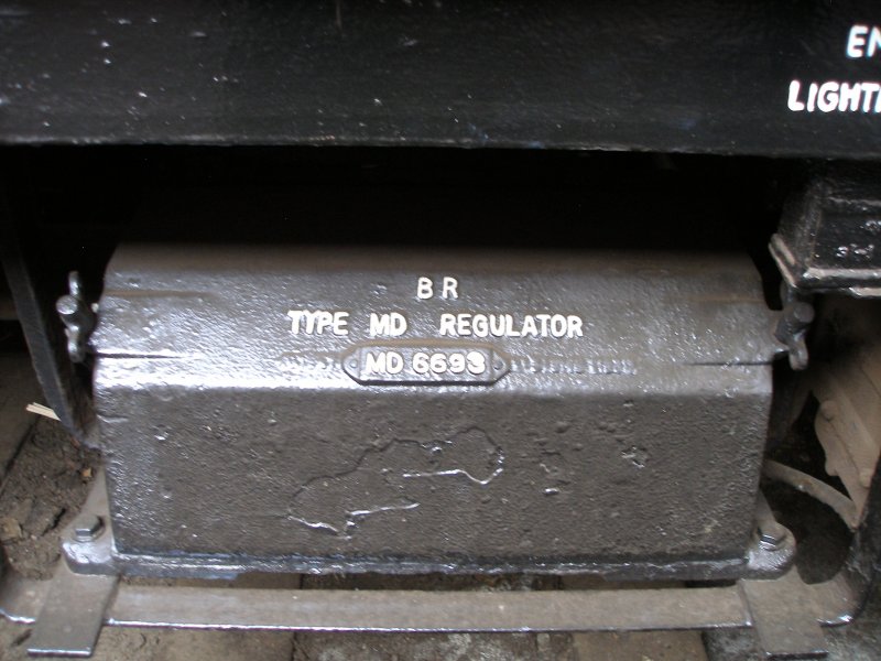 BR Mark 1 coach underframe detail: Type MD Regulator cover and bracket