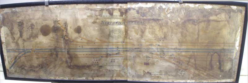 Signal box diagram for Cheshire Lines Committee Northwich Central & Junction as seen at Mangapps Farm Railway Museum