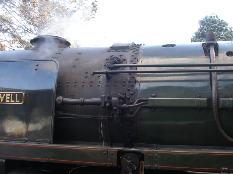 Detail shot of 70014 'Oliver Cromwell' regulator valve detail