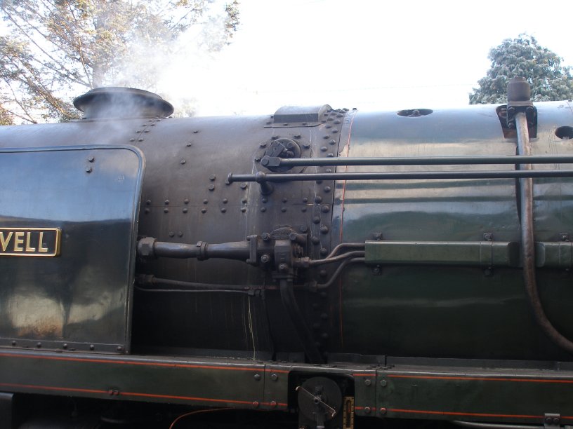 Detail shot of 70014 'Oliver Cromwell' regulator valve detail