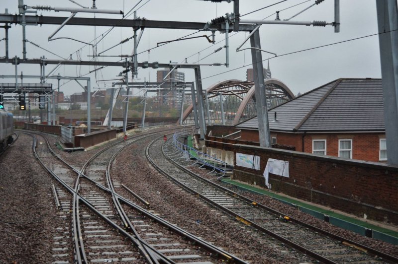 Ordsall Curve curved diamond crossing October 2017