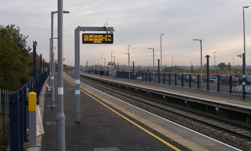 Oxford Parkway Sunday 25 October 2015: the first train shown on the board.