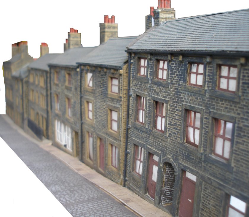 'Houses on the Hill' South Lane, Holmfirth. 4mm scale