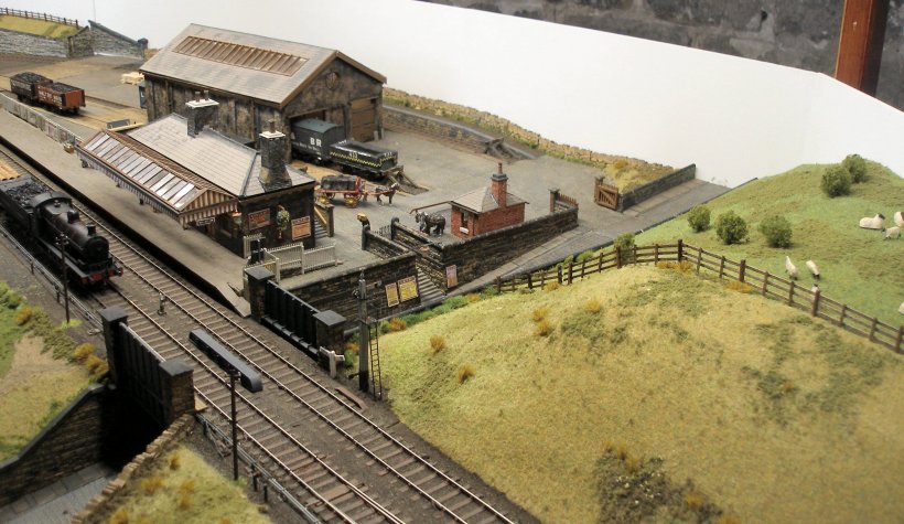 The Ryburn Lancahsire 7 Yorkshire Railway (LYR) P4 4mm scale layout as seen at the Lancashire & Yorkshire Railway Society Modeller's Meeting Todmorden 25 Mach 2023.