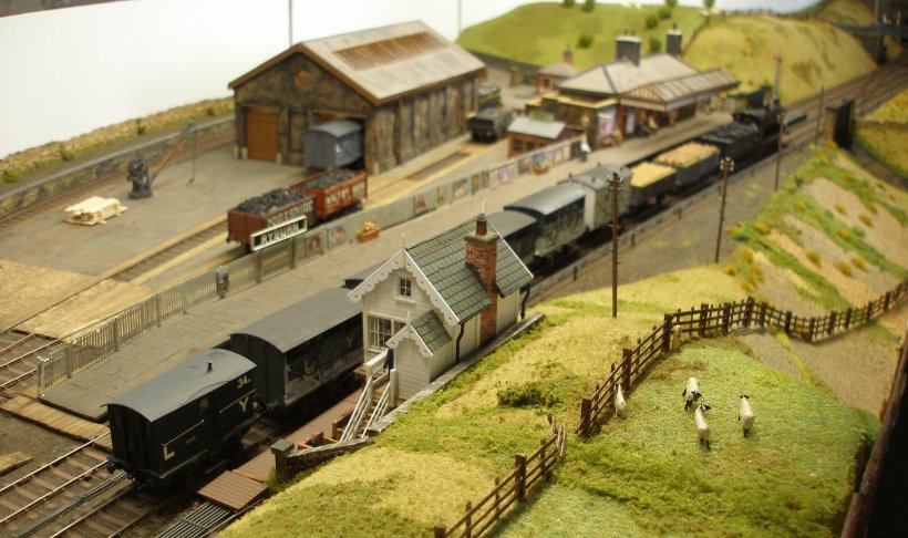 The Ryburn Lancahsire 7 Yorkshire Railway (LYR) P4 4mm scale layout as seen at the Lancashire & Yorkshire Railway Society Modeller's Meeting Todmorden 25 Mach 2023.