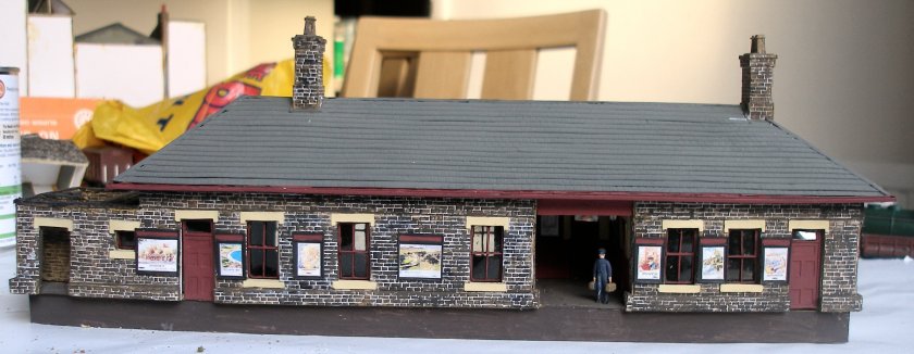 Meltham Station Building 4mm scale platform side