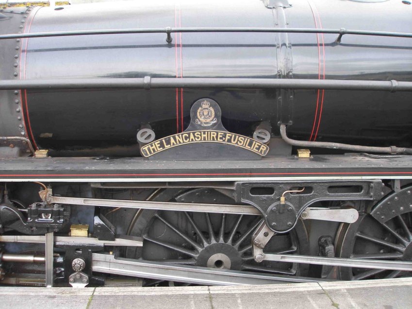 'The Lancashire Fusillier' nameplate as carried by 45407