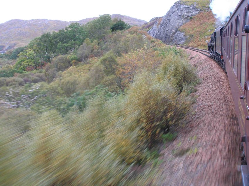 The scenery is stunning, and the loco action on the 1 in 48 approaching Beasdale oustanding!