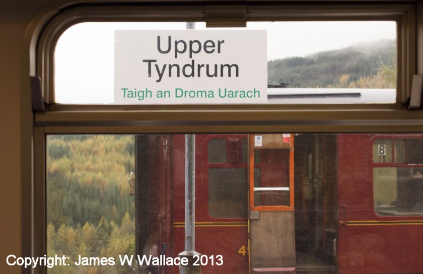 Lower Tyndrum, and the last carriage of the photo charter Saturday 19 October 2013