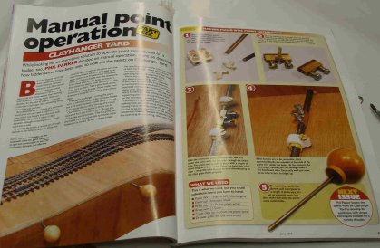 The article on manual point control in the June 2013 issue of Hornby Magazine