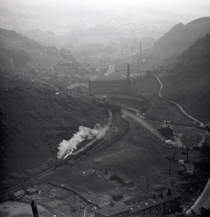 Ravensthorpe Central W.M.C excursion Dawsbury – Blackpool, near Cornholme at 10.05 a.m. on Saturday 4 June 1966.