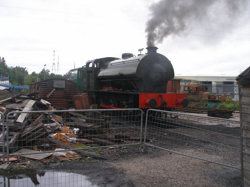 'Walkden' 0-6-0 ST is steamed at the Ribble Steam Centre in Preston.