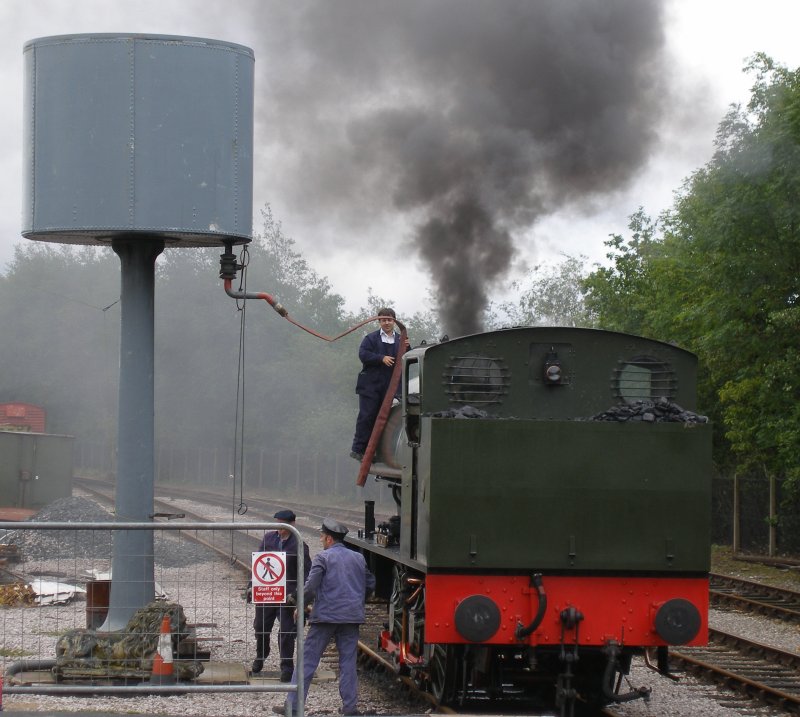 Walkden takes water at the Ribble Steam Centre