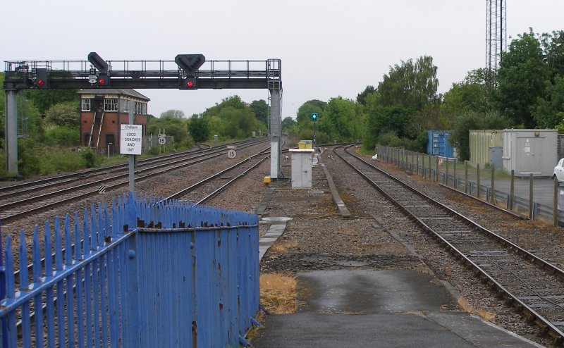Prnces Risborough showing signal box and Aylesbury branch 18 May 2017