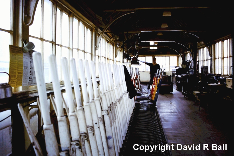 Sowerby Bridge signal box interior 1971