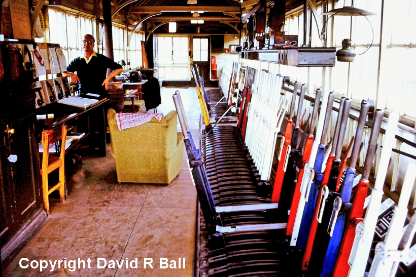 Sowerby Bridge signal box interior 1971