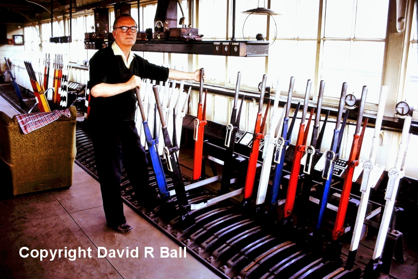 Sowerby Bridge signal box interior 1971