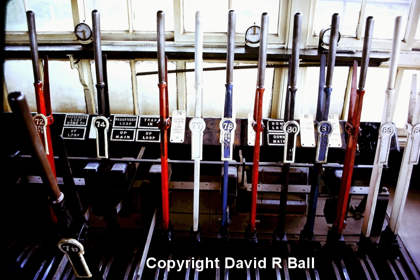 Sowerby Bridge signal box interior 1971