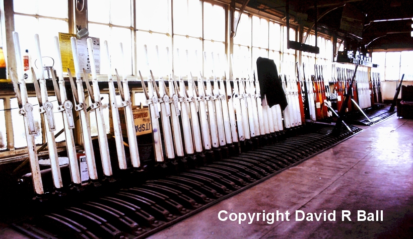 Sowerby Bridge signal box interior 1971