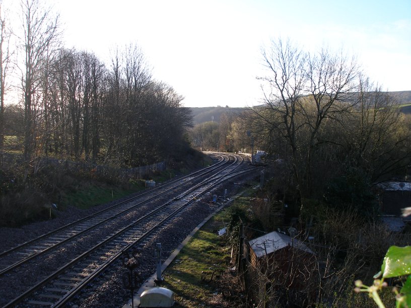 Stansfield Junction with new crossover laid, but signal not uyet relocated and so fouling new curve alignment.