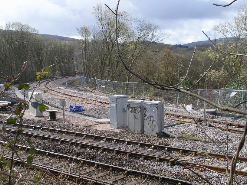 Stansfield Hall Junction 23 March 2014 with signal PN339 removed