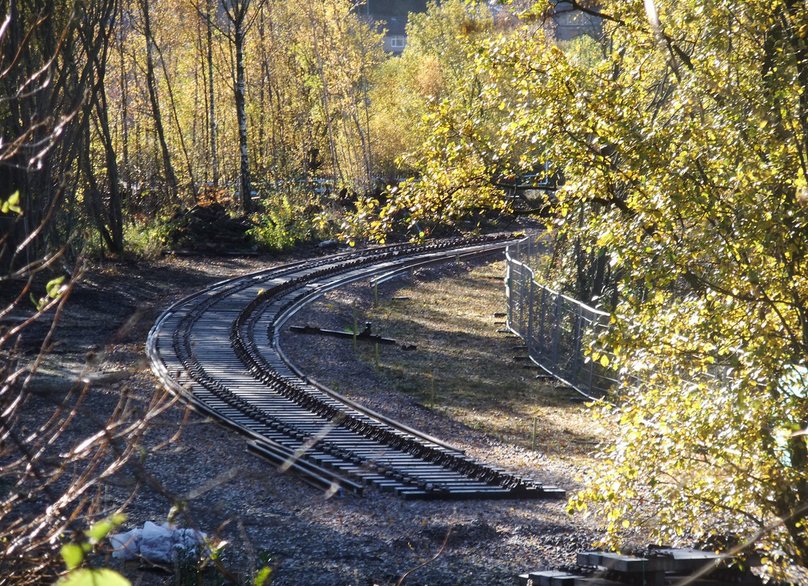 19 November 2013 Andrew Stopford caught work finally in progress to re-instate the Todmorden Curve, which will vastly improve travel options between Rochdale, Todmorden, Burnley and beyond. His photo shows the sleepers being laid out. Nice to see traditional wood sleepers, given that Colne has been relaid using steel and the Ffestiniog is now using plastic.