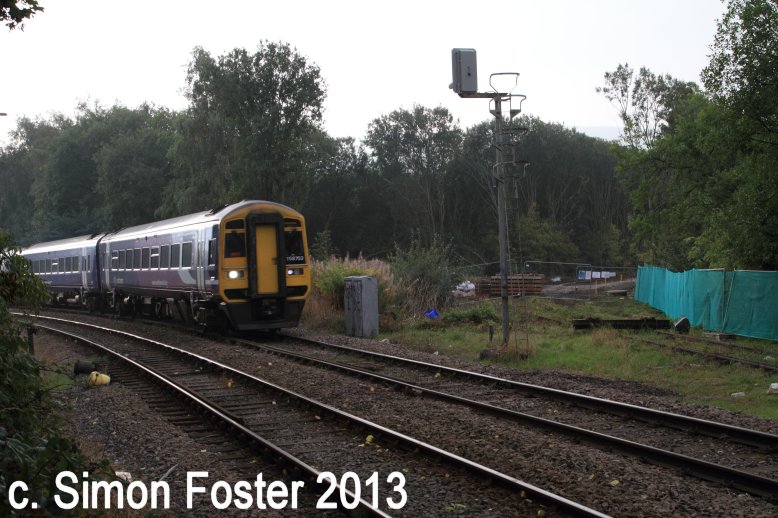 158753 passes the 'stub' of the Todmorden Chord