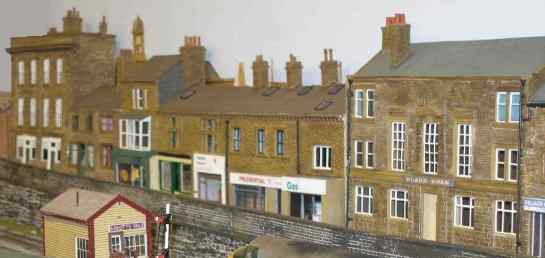 Model of Burnley Road shops located on the 'Abbots Vale' layout