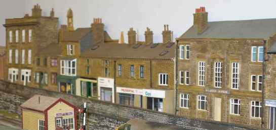 Model of Burnley Road shops located on the 'Abbots Vale' layout