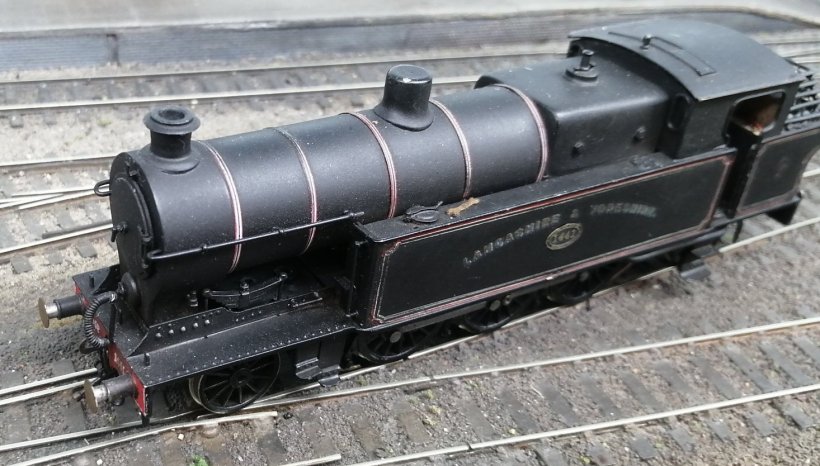 Thurlstone GC OO model railway: LYR Hoy 2-6-2T three quarters front view