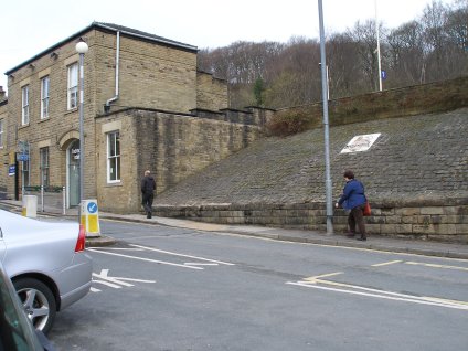 Todmorden Station entrance from Station Approach 19 April 2012