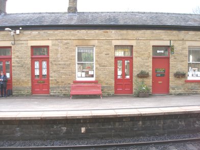 Todmorden Railway Station: Main station building, platform side, fifth section moving from east top west on 19 April 2013