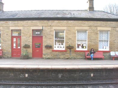 Todmorden Railway Station: Main station building, platform side, sixth section moving from east top west on 19 April 2013
