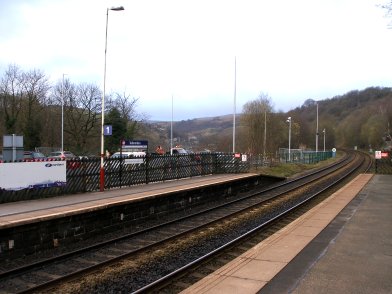 Manchester end ramp of Platform 1, Todmorden Railway Station 19 April 2013