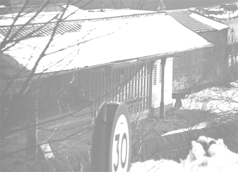 Rear of Todmorden Station Down platform buildings April 1966