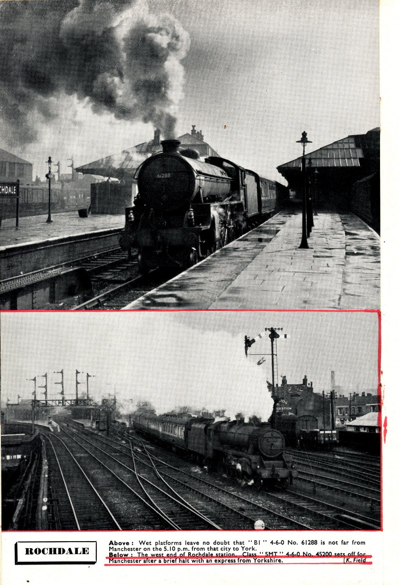 Trains Illustrated article Calder Valley main line December 1955.