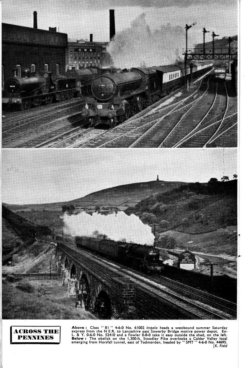 Calder Valley Main Line article Part 3, Trains Illustrated January 1956