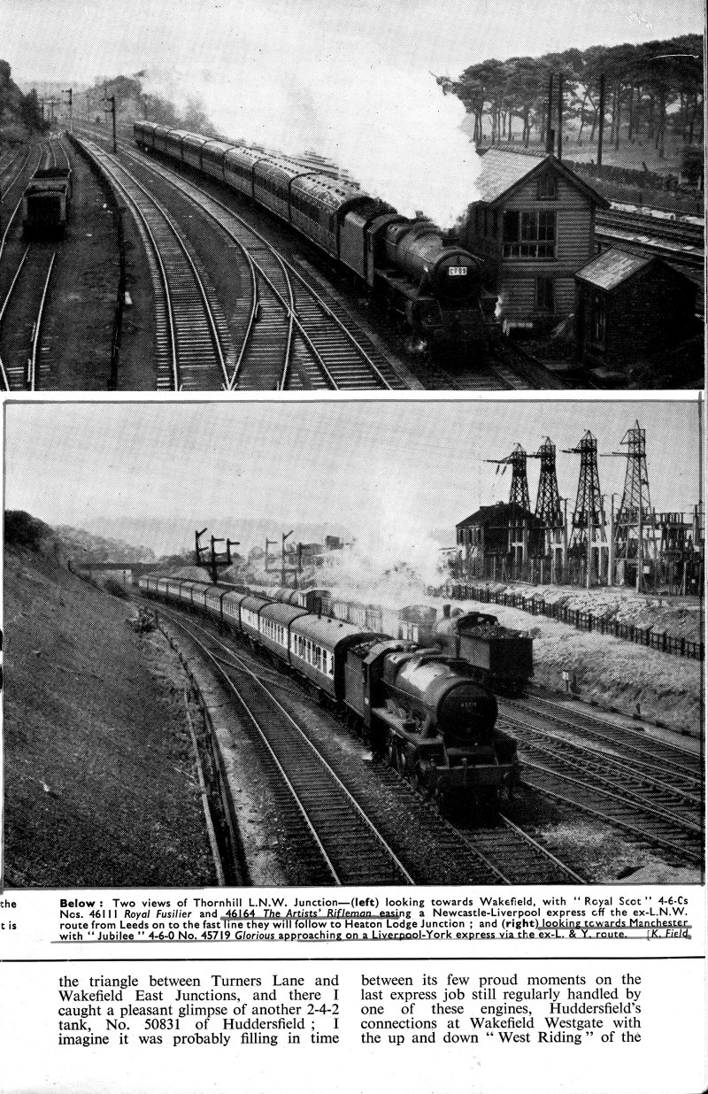 Trains Illustrated article Calder Valley main line November 1955.
