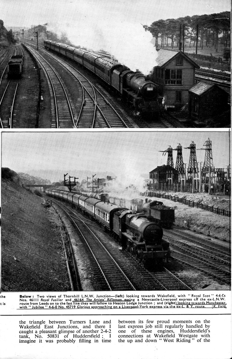 Trains Illustrated article Calder Valley main line November 1955.