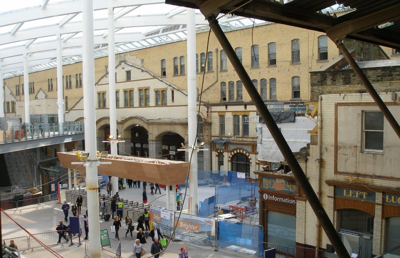 Manchester Victoria Railway Station 11 April 2015 on the occasion of a guided tour organised by the Lancashire & Yorkshire Railway Society: main concourse