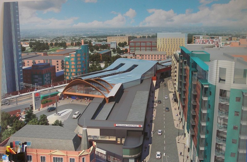 Manchester Victoria Railway Station 11 April 2015 on the occasion of a guided tour organised by the Lancashire & Yorkshire Railway Society: artists impression of Oxford Road station