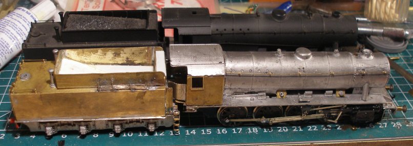 Unpainted DJH WD 2-8-0 alonside the Bachmann model