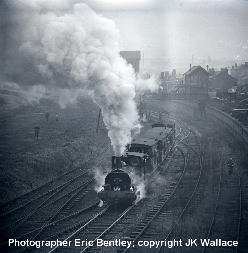 L&Y 0-4-0ST 'Pug' 51218 Rochdale – Whitworth LCGB special passing Wardleworth 14.15 19 February 1967 Photographer Eric Bentley, copyright JK Wallace