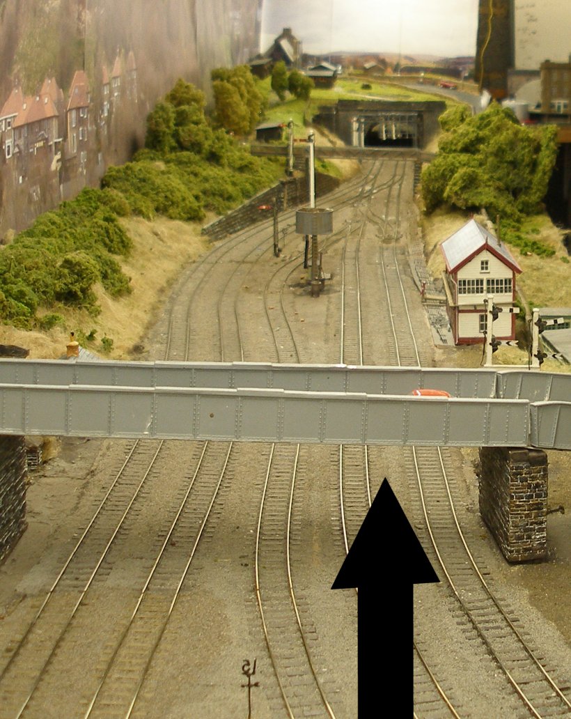 Creating a diorama illusion for Hall Royd Junction: the layout showing view to be created