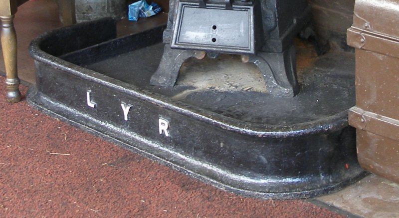 L&YR stove fender as seen in Llanuwchllyn signal box 16 July 2015