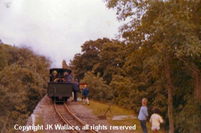 'Linda' runs out on to Creua Bank whilst running round its train at Tan-y-Bwlch, Festiniog Railway, 31July 1966.