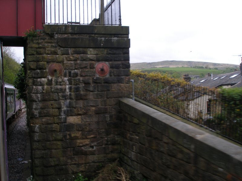 First train approaches the Todmodern curve from Copy Pit