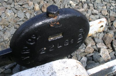 Restored Lancashire & Yorkshire Railway signal balance weight.